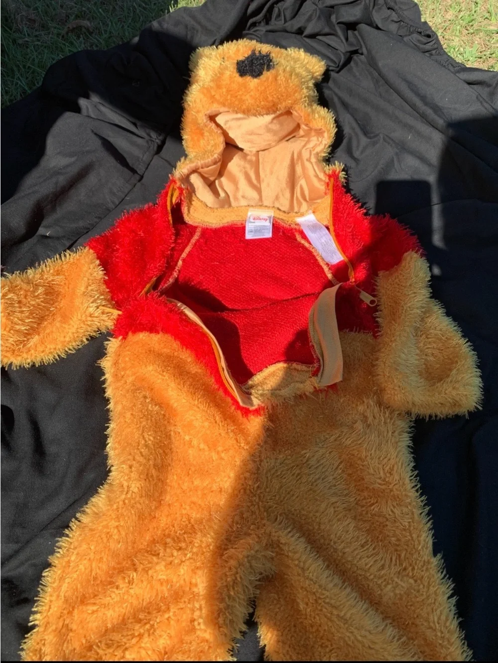 Disney Store Winnie the Pooh Fuzzy Plush Costume Bunting 12 Months